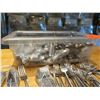 Image 8 : Plastic Bin of Flatware: Forks, Knives, Spoons, etc