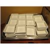 Image 2 : Qty Approx. 72 Miyako Small Square White Condiment Plates 3" Diameter