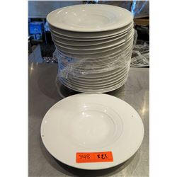 Qty 21 Rene Ozorio Aura White Round Plates 11.5" Diameter