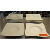 Image 1 : Qty Approx. 10 Oneida White Square & Wavy Bowls 10" & 11" Diameter