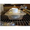 Image 2 : Qty 8 Sant' Andrea Montague White 3.5 oz Coffee Cups & Saucers in Bin