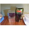 Image 2 : Qty 2 Gourmet Display 10" Mirrored &  14" Glazed Vase Containers