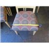 Image 8 : Qty 9 Wood Backed Chairs w/ Upholstered Seats 34" High