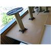 Image 2 : Qty 8 Rectangle White Tables w/ Double Pedestal Base 50"x30"x29"