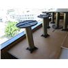 Image 3 : Qty 8 Rectangle White Tables w/ Double Pedestal Base 50"x30"x29"