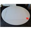 Image 2 : Qty 5 Square Tables w/ Round Leaf Expands 36"x36"x29" Closed, 51" Dia Open