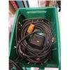 Image 2 : TOTE OF POWER CABLES, EXTENTION CORDS