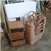 Image 1 : LOT OF WOVEN BASKETS SOME DECORATIVE METAL