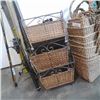 Image 2 : LOT OF WOVEN BASKETS SOME DECORATIVE METAL
