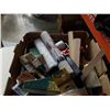 Image 2 : TRAY OF PAINTING SUPPLIES, BRUSHES