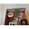Image 2 : TRAY OF KEYCHAINS, TRINKET BOX