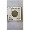 Image 2 : 1935  CANADIAN COINS 25 CENT  .800 SILVER AND 5 CENT AND 1 CENT