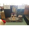 Image 2 : COFFEE TEA CARAFE SET AND 2 LEATHER CASES