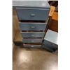 Image 2 : BLUE PAINTED 5 DRAWER WARDROBE AND NIGHTSTAND