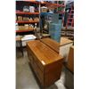 Image 1 : WALNUT 6 DRAWER DRESSER WITH MIRROR