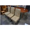 Image 2 : 3 MICROFIBER DINING CHAIRS