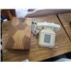 Image 1 : Vintage push botton phone and wood case with nutcracker