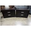 Image 1 : PAIR OF 2 DRAWER ESPRESSO NIGHTSTANDS