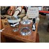 Image 1 : Unique shoe wine holder, metal ice bucket and glass container with lid