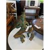 Image 1 : METAL FIGURES LARGE METAL EASTERN FIGURE AND 2 SMALL EASTERN METAL FIGURES