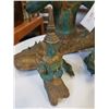 Image 3 : METAL FIGURES LARGE METAL EASTERN FIGURE AND 2 SMALL EASTERN METAL FIGURES