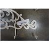 Image 2 : Two white decorative metal wall mount coat hooks