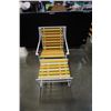 Image 1 : Metal and PVC chair with footstool