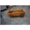 Image 1 : Decorative wood 4 wheel cart