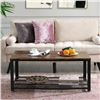 Image 1 : BRAND NEW MODERN INDUSTRIAL STYLE COFFEE TABLE - RETAIL $199.99  24” x 42” x 18”