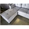 Image 4 : BRAND NEW GREY FABRIC 2 PC SECTIONAL SOFA WITH CUPHOLDERS, AND REMOVABLE PILLOW BACKS, RETAIL $1299 