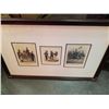 Image 2 : MIRRORED RELIGIOUS PRINT,  PRINTS OF OLD MILITARY ILLUMINATIONS AND ROUND MIRROR
