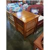 Image 1 : RUSTIC 2 DRAWER ENDTABLE WITH WICKER DRAWERS