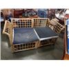 Image 1 : 2 PIECE RATTAN LOVESEAT/CHAIRS