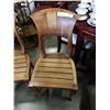 Image 2 : PAIR OF SOLID WOOD CURVED BACK CHAIRS