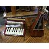 Image 2 : candlestands Metronome, miniature accordian and brass candlestands
