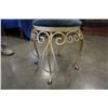 Image 8 : VINTAGE METAL STOOL AND WOODEN CHAIR