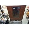 Image 1 : ANTIQUE WALNUT DISPLAY CABINET