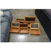 Image 1 : 5 Rattan and wood storage cases