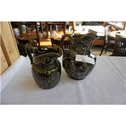 English wood ceramic jugs