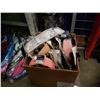 Image 2 : Box of new hair accssories and 5 kids unfolding hanging storage shelves