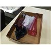 Image 1 : RED GLASS EAGLE, CRYSTAL BALL ON STAND AND ART GLASS VASE