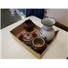 Image 1 : POTTERY VASES AND LIDDED DISH