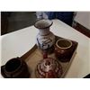 Image 3 : POTTERY VASES AND LIDDED DISH