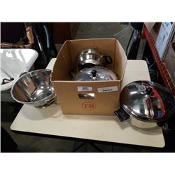 BOX OF POTS, MIXING BOWL