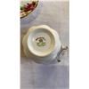 Image 3 : English ironstone teapot, old english rose teacup and saucer with 2 SNP figures