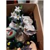 Image 2 : BOX OF ESTATE POTTERIES, GLASS INSULATORS, ETC