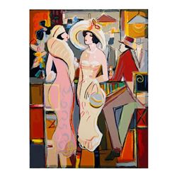 Isaac Maimon, "Dames Elegantes" Limited Edition Serigraph, Numbered and Hand Signed with Letter of A