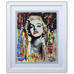 Nastya Rovenskaya- Original Mixed Media on Paper "Marilyn Monroe II"