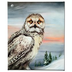 "Snow Owl in Alaska" Limited Edition Giclee on Canvas by Martin Katon, Numbered and Hand Signed. Thi