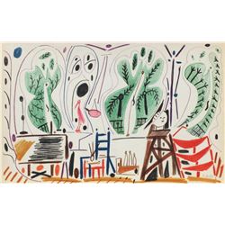 Pablo Picasso- Lithograph "Carnet de Californie 27"